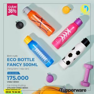 binh nuoc tupperware eco bottle fancy 500ml 1w